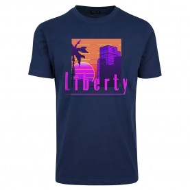 тениска,мъжки,тениски,mister,tee,liberty,sunset,short,sleeve,t,shirt,light,navy,(blue)