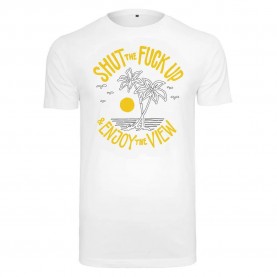 тениска,мъжки,тениски,mister,tee,shut,the,fuck,up,&,enjoy,the,view,short,sleeve,t,shirt,white,(white)