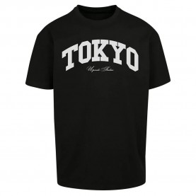 Тениска Mister tee Tokyo College Oversize short sleeve T-shirt - Black (Black) тениска,мъжки,тениски,дамски,тениски,mister,tee,tokyo,college,oversize,short,sleeve,t,shirt,black,(black)