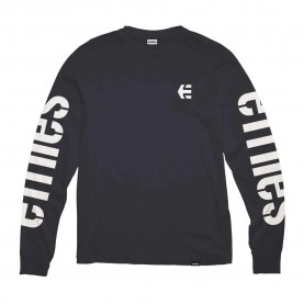 тениска,мъжки,тениски,etnies,icon,long,sleeve,t,shirt,navy,white,(blue)