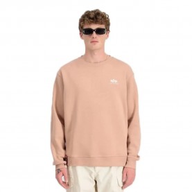 блуза,мъжки,пуловери,alpha,industries,basic,small,logo,sweatshirt,dusty,coral,(beige,pink)