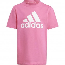 Тениска Adidas Essentials Logo short sleeve T-shirt - Pink (Pulse Magenta / White) тениска,детски,тениски,adidas,essentials,logo,short,sleeve,t,shirt,pink,(pulse,magenta,white)