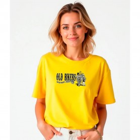 тениска,дамски,тениски,kruskis,never,happy,short,sleeve,t,shirt,yellow,(yellow)
