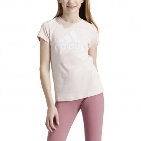 Тениска Adidas Essentials Big Logo Cotton short sleeve T-shirt - Sandy Pink / White (Pink) тениска,детски,тениски,adidas,essentials,big,logo,cotton,short,sleeve,t,shirt,sandy,pink,white,(pink)
