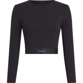 тениска,дамски,тениски,calvin,klein,000qs7217e,long,sleeve,t,shirt,black