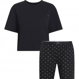пижама,дамски,пижами,calvin,klein,000qs7406e,pyjama,black