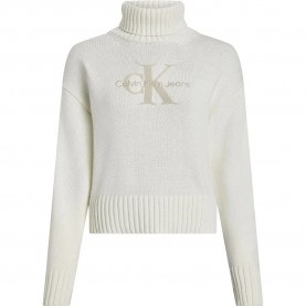 блуза,дамски,блузи,calvin,klein,jeans,chenille,monologo,sweatshirt,white