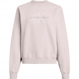 блуза,дамски,блузи,calvin,klein,jeans,chenille,monologo,sweatshirt,peach,whip,(beige)