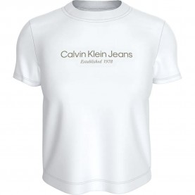 бебешка,тениска,дамски,тениски,calvin,klein,jeans,institutional,graphic,baby,short,sleeve,t,shirt,white,(bright,white)