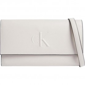 портфейли,и,портмонета,calvin,klein,jeans,sculpted,long,fold,strap,deboss,wallet,white
