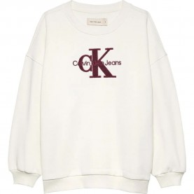 блуза,детски,блузи,calvin,klein,jeans,teddy,monologo,cn,sweatshirt,beige