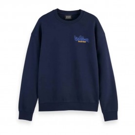 блуза,мъжки,пуловери,scotch,&,soda,front,back,artwork,sweatshirt,night,(blue)