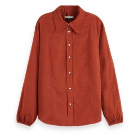 риза,с,дълъг,ръкав,дамски,блузи,дамски,ризи,scotch,&,soda,viscose,jacquard,long,sleeve,shirt,orange