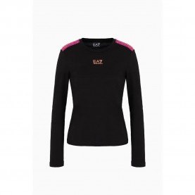 тениска,дамски,тениски,ea7,emporio,armani,6dtt16,tjloz,1200,long,sleeve,t,shirt,black