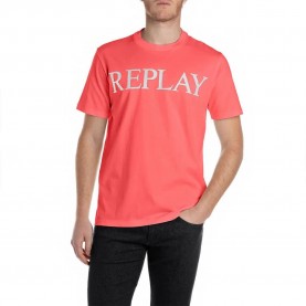 тениска,мъжки,тениски,replay,m3099.000.2660,short,sleeve,t,shirt,poppy,red,(pink)