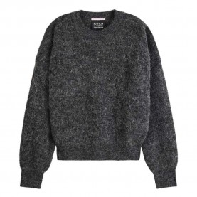 блуза,дамски,пуловери,дамски,плетени,дрехи,scotch,&,soda,core,fuzzy,sweater,grey