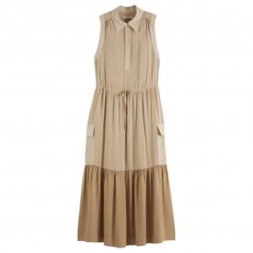 рокля,дамски,поли,и,рокли,scotch,&,soda,fluid,utility,sleeveless,long,dress,beige