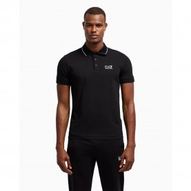 EA7 EMPORIO ARMANI 8NPF16_PJVUZ short sleeve polo - Black (Black) дамски,блузи,с,яка,мъжки,блузи,с,яка,ea7,emporio,armani,8npf16,pjvuz,short,sleeve,polo,black,(black)