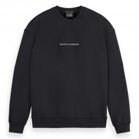 блуза,мъжки,пуловери,scotch,&,soda,core,logo,front,sweatshirt,black,(black)