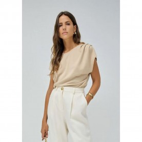 тениска,дамски,тениски,salsa,jeans,21009622,short,sleeve,t,shirt,beige,(white)