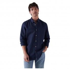 риза,с,дълъг,ръкав,мъжки,ризи,salsa,jeans,cotton,linnen,regular,fit,long,sleeve,shirt,dark,blue,(blue)