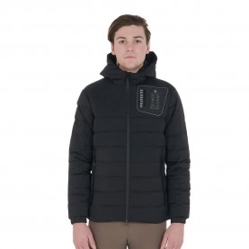 яке,мъжки,якета,equestro,quilted,stretch,fabric,jacket,black,(black)