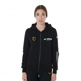 блуза,дамски,блузи,equestro,scuderia,collection,full,zip,sweatshirt,black