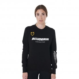 блуза,дамски,блузи,equestro,scuderia,collection,sweatshirt,black