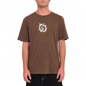 тениска,мъжки,тениски,volcom,realusion,basic,short,sleeve,t,shirt,brown,(wren)