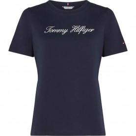 тениска,дамски,тениски,tommy,hilfiger,script,short,sleeve,t,shirt,blue,(nos,desert,sky)
