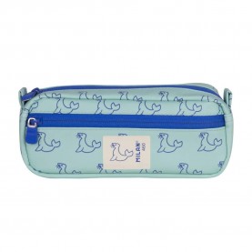 канцеларски,принадлежности,milan,2,zipped,rectangular,460,since,1918,collection,pencil,case,green,(blue)