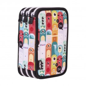 канцеларски,принадлежности,milan,filled,triple,decker,aliens,special,series,pencil,case,multicolor