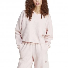 блуза,дамски,блузи,adidas,all,szn,ribbed,v,neck,sweatshirt,sandy,pink,(pink)