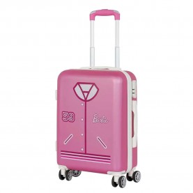 куфари,karactermania,barbie,varsity,abs,4,wheel,cabin,suitcase,pink