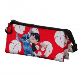 канцеларски,принадлежности,karactermania,disney,lilo,and,stitch,kiss,triple,pencil,case,red,(red)