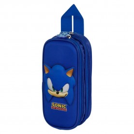 канцеларски,принадлежности,karactermania,sonic,the,hedgehog,sega,face,3d,double,pencil,case,blue,(blue)
