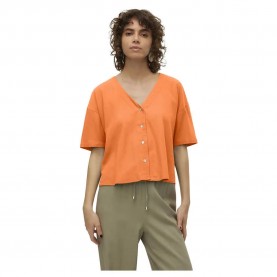 риза,с,къс,ръкав,дамски,блузи,дамски,ризи,vero,moda,mymilo,short,sleeve,shirt,orange,(tangerine)