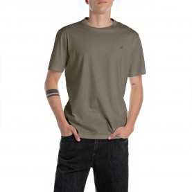 тениска,мъжки,тениски,replay,m3097,.000.2660,short,sleeve,t,shirt,mud,green,(green)