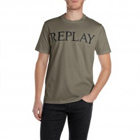 тениска,мъжки,тениски,replay,m3099,.000.2660,short,sleeve,t,shirt,green,(mud,green)