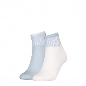 чорапи,дамски,чорапи,calvin,klein,701230599,quarter,short,socks,2,units,white,light,blue,(white)