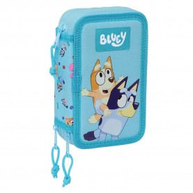 канцеларски,принадлежности,safta,bluey,triple,filled,pencil,case,36,units,blue,(multicolor)