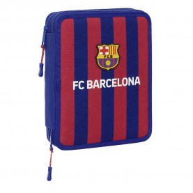 канцеларски,принадлежности,safta,f.c,barcelona,big,double,56,units,pencil,case,blue,(multicolor)