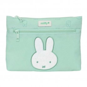 канцеларски,принадлежности,safta,miffy,big,with,2,zippers,big,pencil,case,green,(mint)