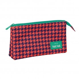 канцеларски,принадлежности,safta,nait,nait,pata,de,gallo,triple,pencil,case,red,(coral)