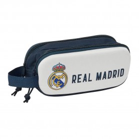 канцеларски,принадлежности,safta,real,madrid,3d,double,pencil,case,white,blue,(multicolor)