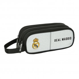 канцеларски,принадлежности,safta,real,madrid,first,kit,24,25,triple,pencil,case,white,black,(multicolor)