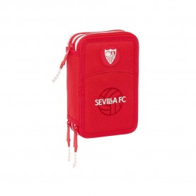 канцеларски,принадлежности,safta,sevilla,fc,triple,filled,pencil,case,36,units,red,(multicolor)