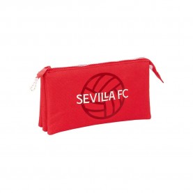 канцеларски,принадлежности,safta,sevilla,fc,triple,pencil,case,red,(multicolor)