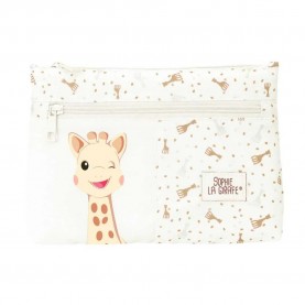 канцеларски,принадлежности,safta,sophie,la,girafe,honey,big,2,zippers,rec,&,resistant,big,pencil,case,beige,(multicolor)