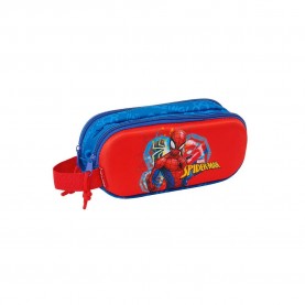 канцеларски,принадлежности,safta,spider,man,3d,double,pencil,case,red,(multicolor)